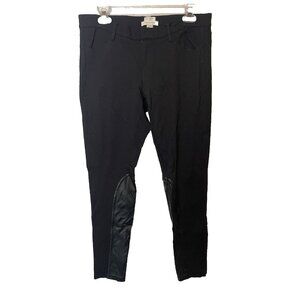 J. Crew The Gigi Pant Black Faux Leather Patches Skinny Pants Women's Size‎ 10